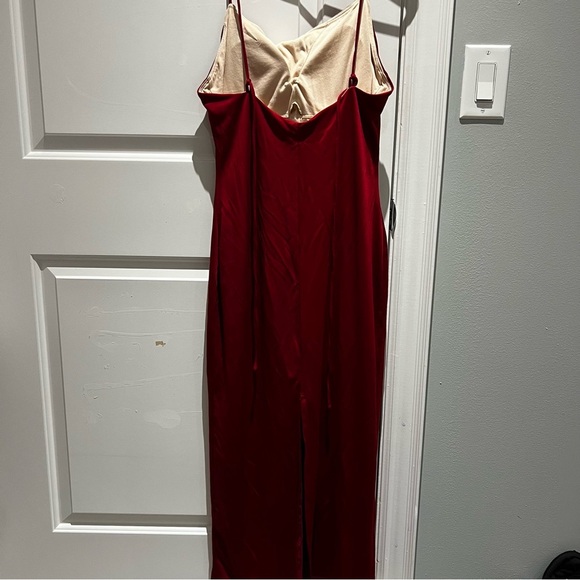 Amazon Red Spaghetti Strap Maxi Dress - Picture 3 of 4